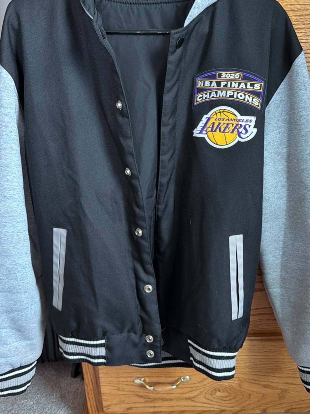 Los Angeles Lakers 2020 NBA Finals Champions Jacket - Black & Gray